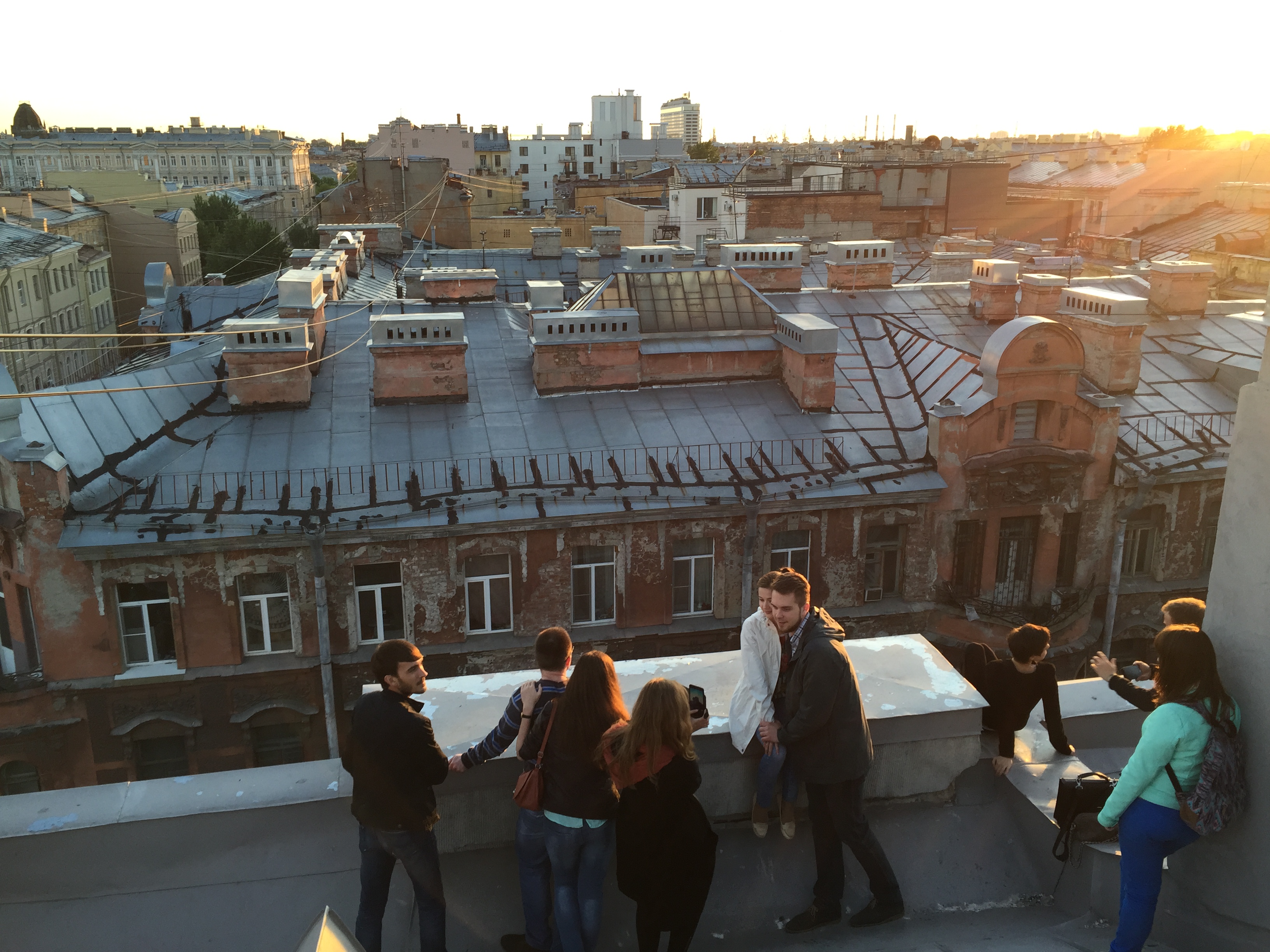 Participants at a workshop on Managing SMEs in the North, on the rooftops of St. Petersburg in 2015 