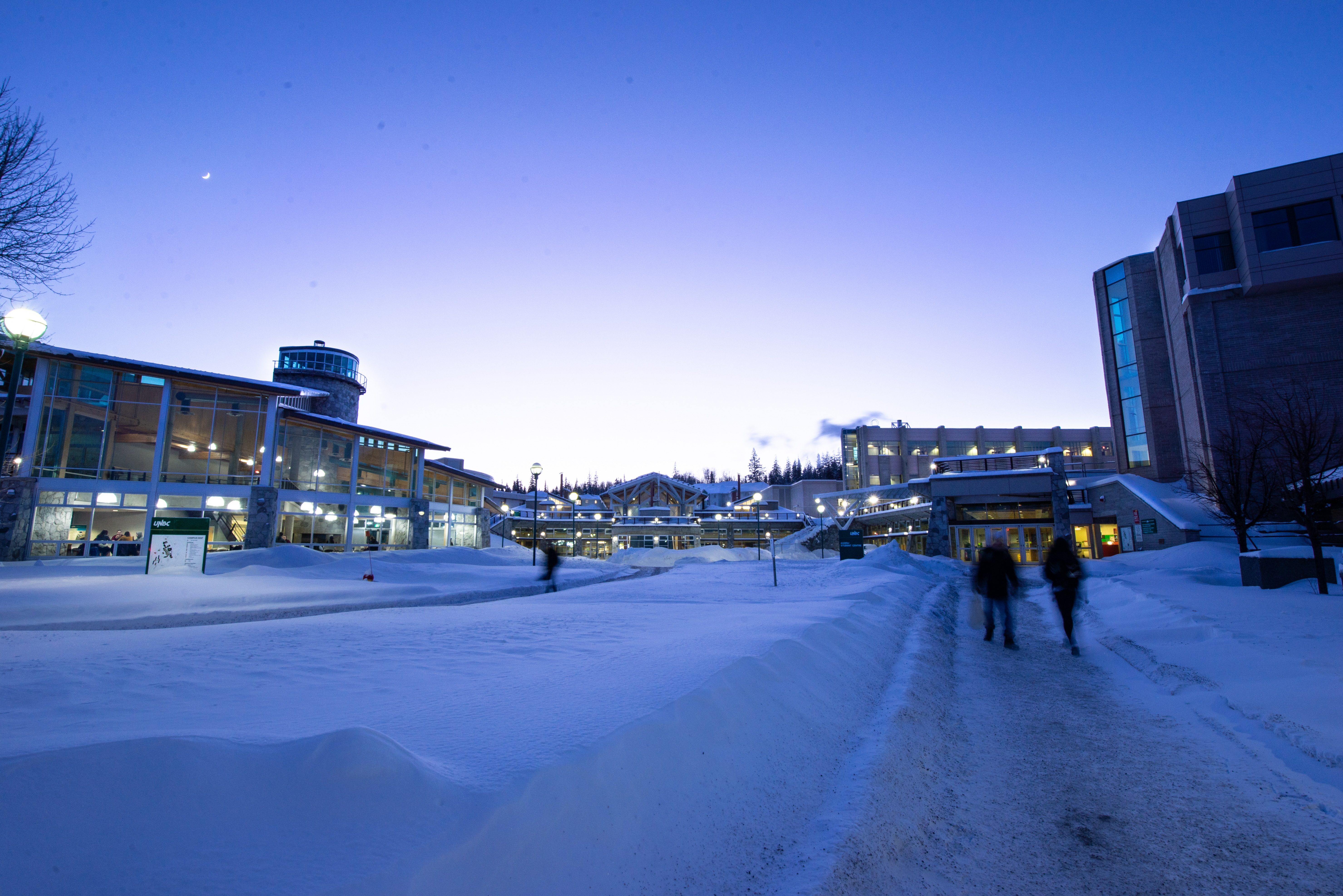 UNBC 2019 Agora Winter Night Pedestrian