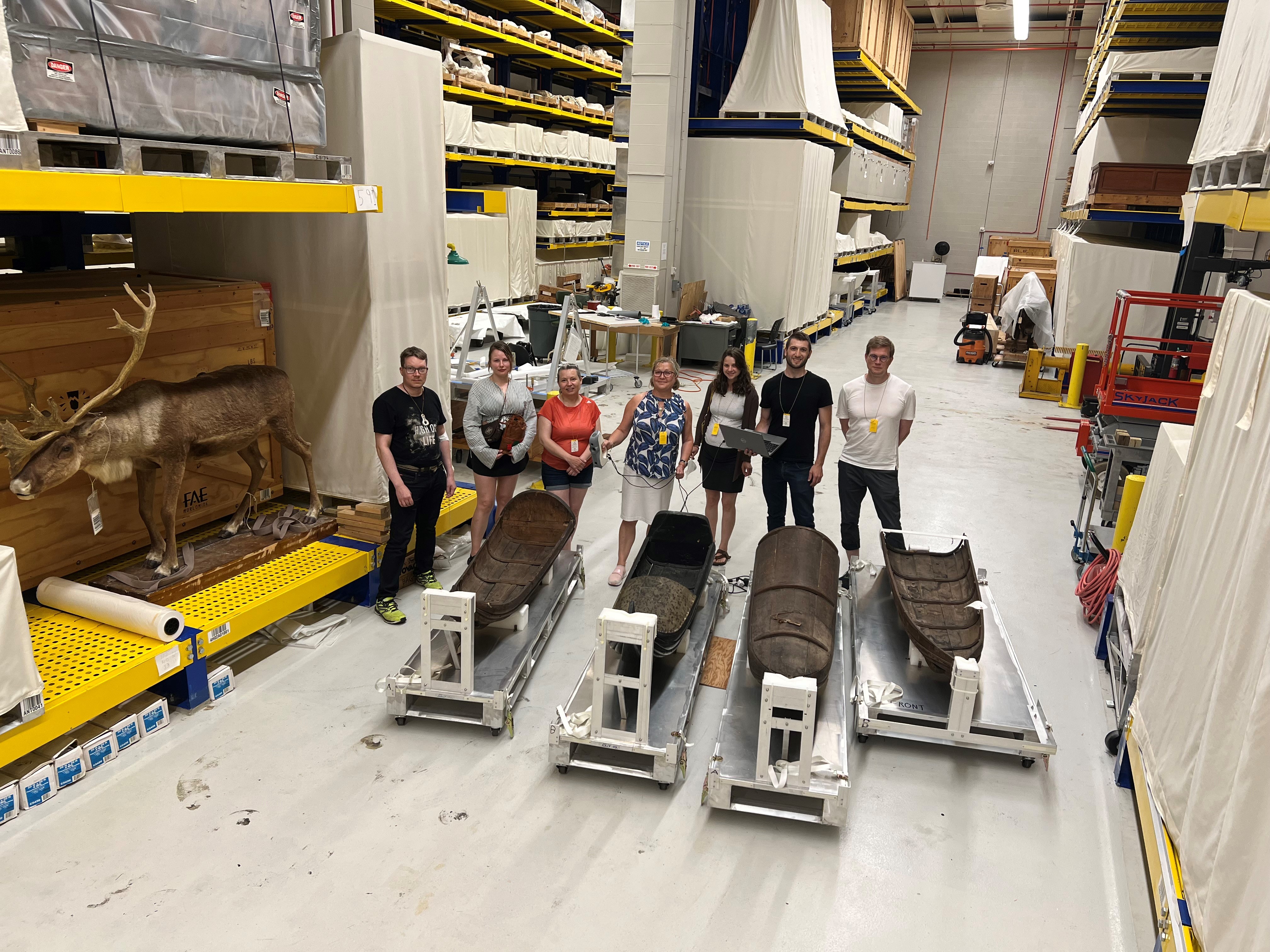 Project team at the Smithsonian's Museum Support Center 