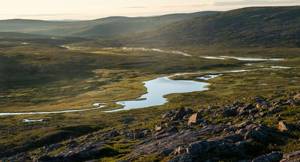 Landscape from Báišduottar, Sápmi
